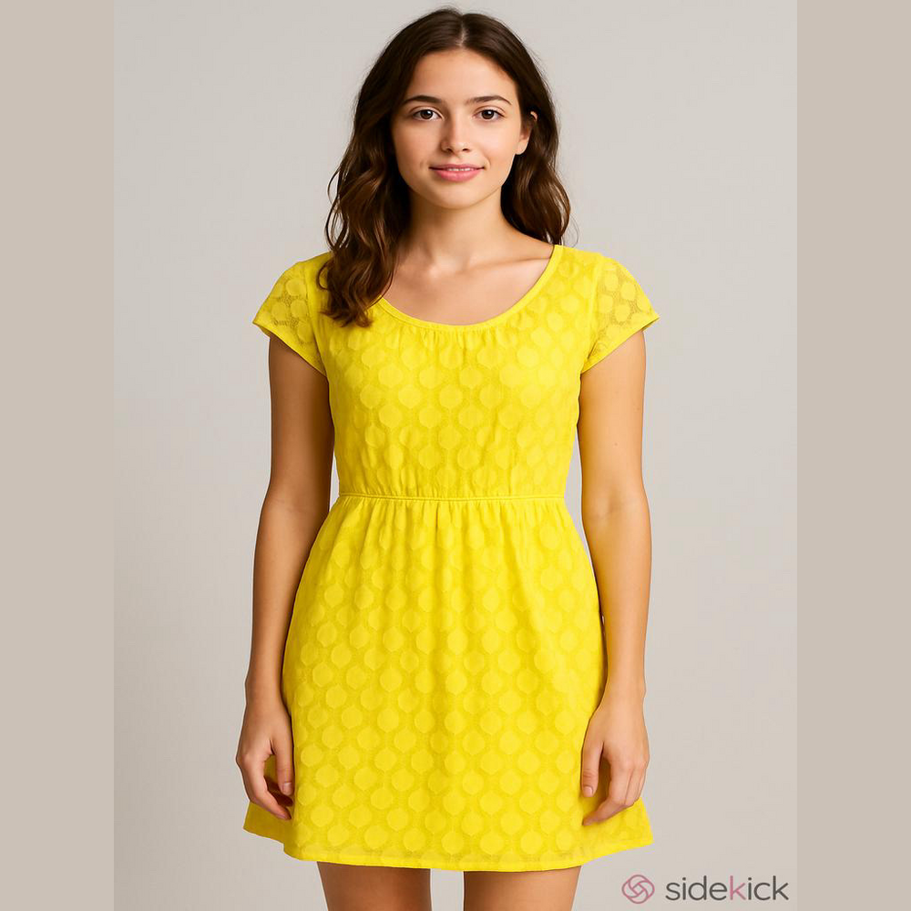 Roz & ALI Yellow Lace Dress Size 10